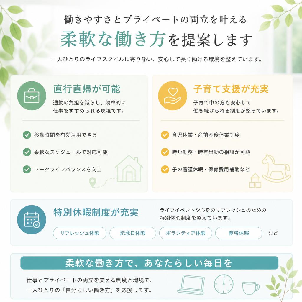 柔軟な働き方で充実したライフスタイル