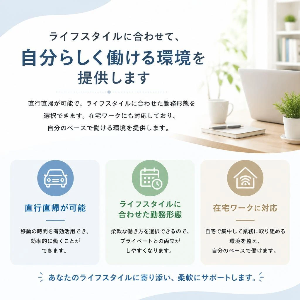 柔軟な勤務形態の選択肢
