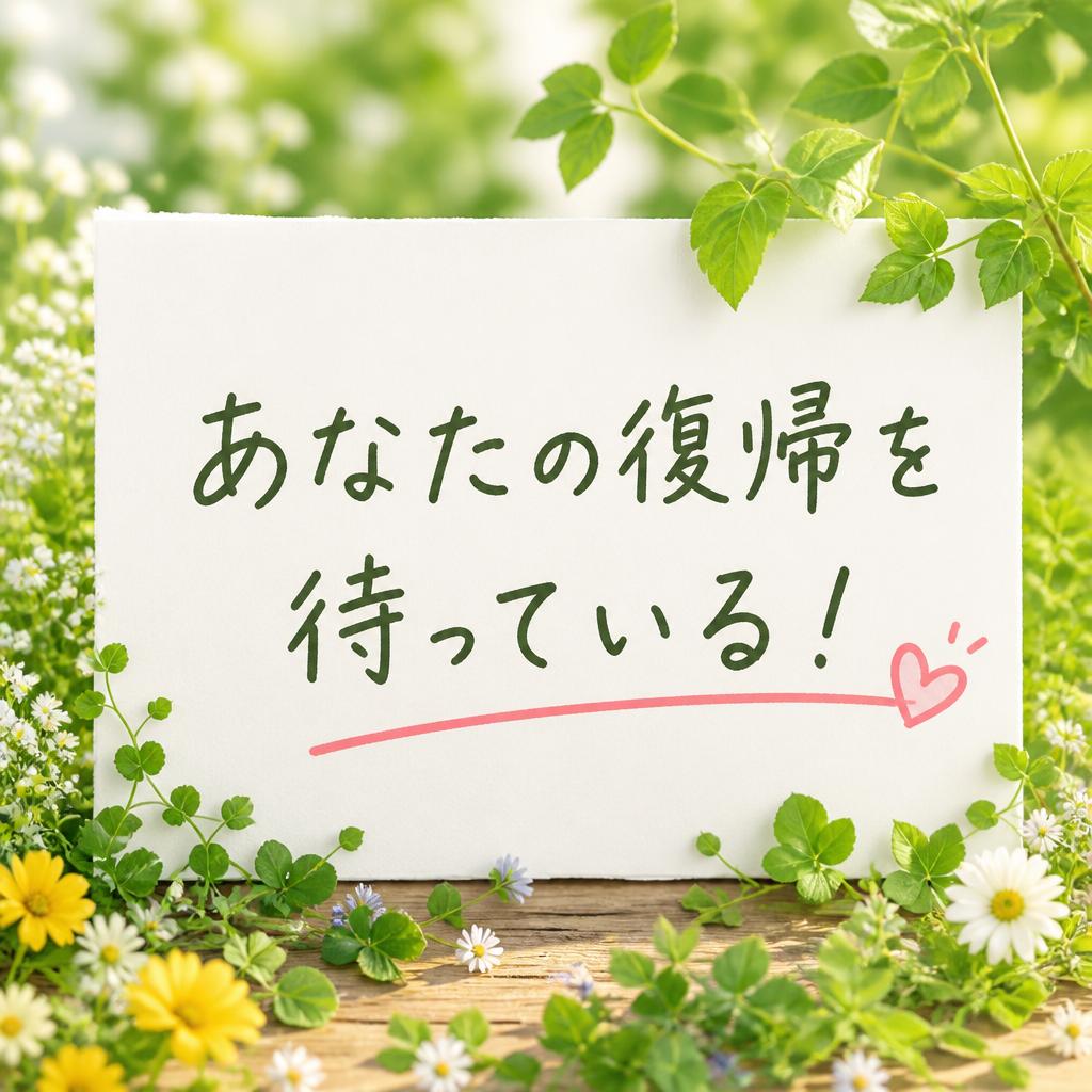 あなたの復帰を待っている！